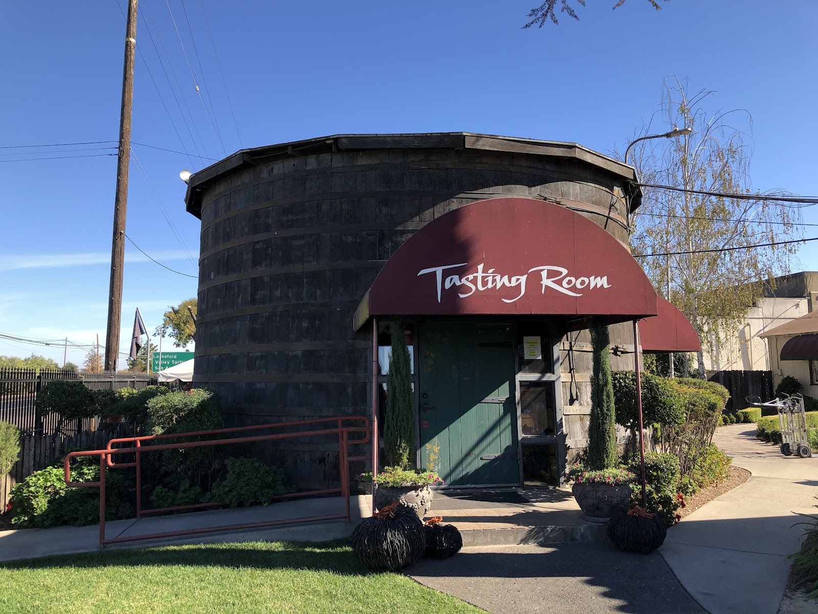 Lodi vineyard rows heavy with grapes at harvest time